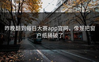 昨晚翻到每日大赛app官网，像是把窗户纸捅破了